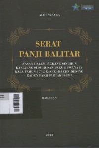 Image of Serat Panji Balitar : Alih Aksara